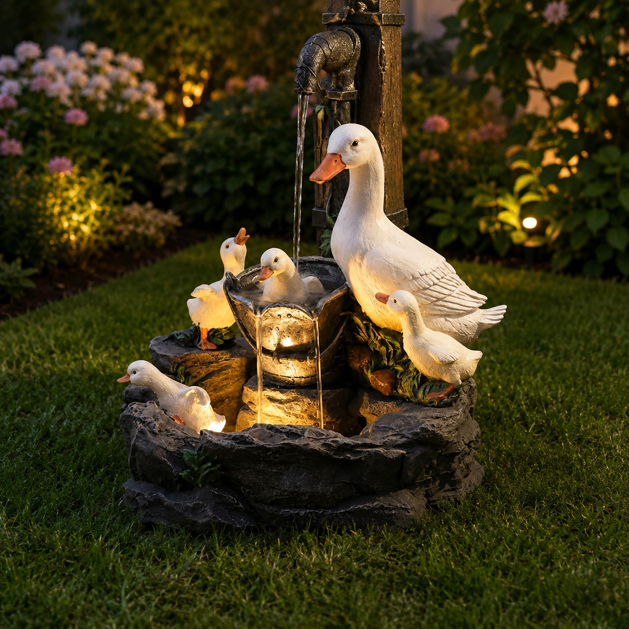 Charming Garden Figure for Outdoor Nature-Style Decor - Whimsical Weatherproof Ornament for Yards and Patios