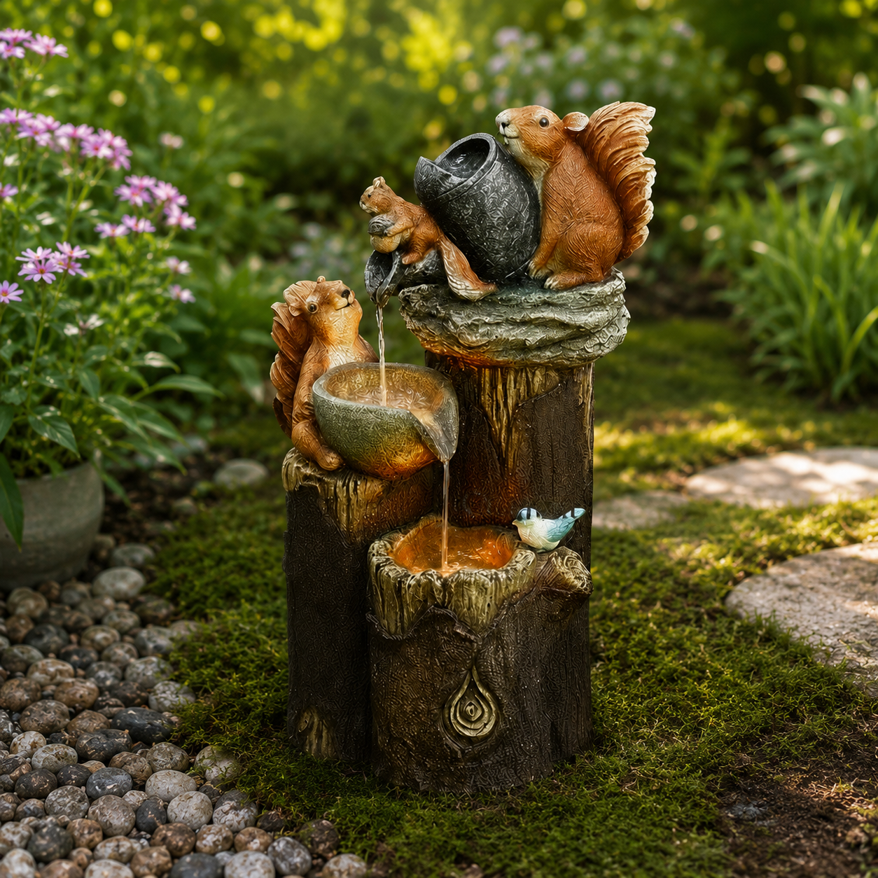Charming Garden Figure for Outdoor Nature-Style Decor - Whimsical Weatherproof Ornament for Yards and Patios