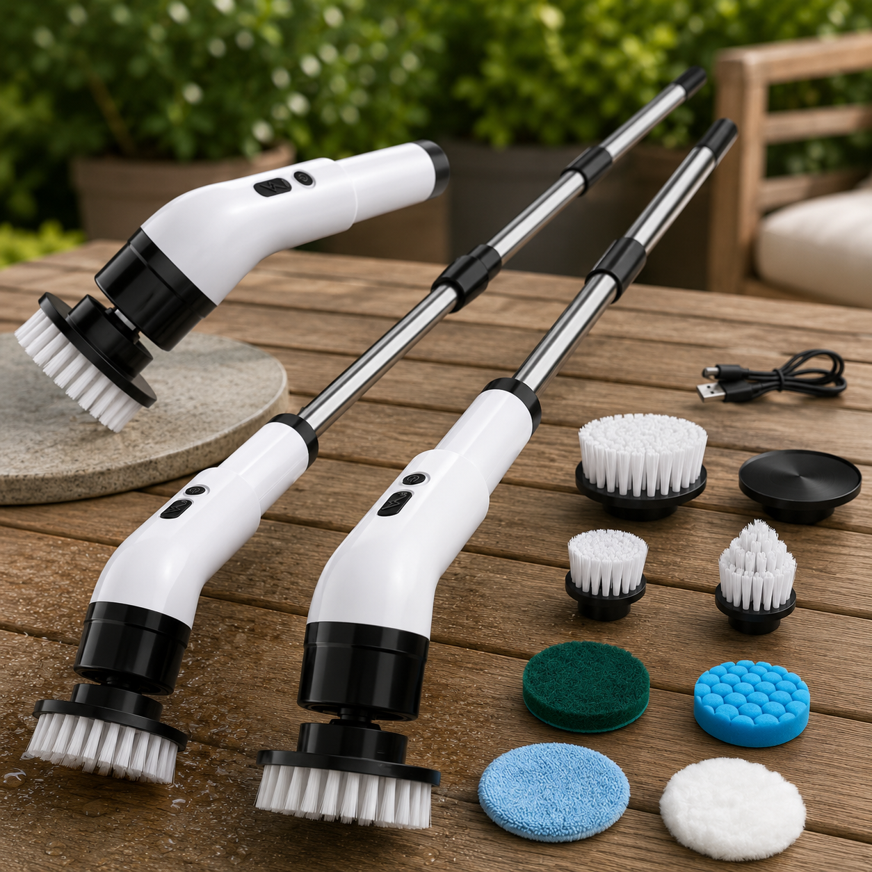 Stylish Rechargeable Spin Brush for Fast and Efficient Cleaning – Deep-Clean Scrubbing Tool for Bathroom & Kitchen