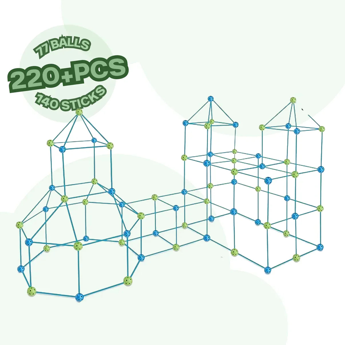 Creative Construction Set - Creative Forts & Tents - Fun Educational Plastic Toy!