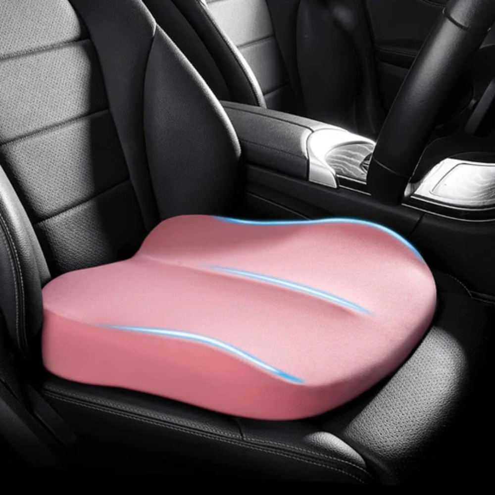 ChrisCarter | Ergonomic Memory Foam Car Seat Cushion for Lumbar Back Support