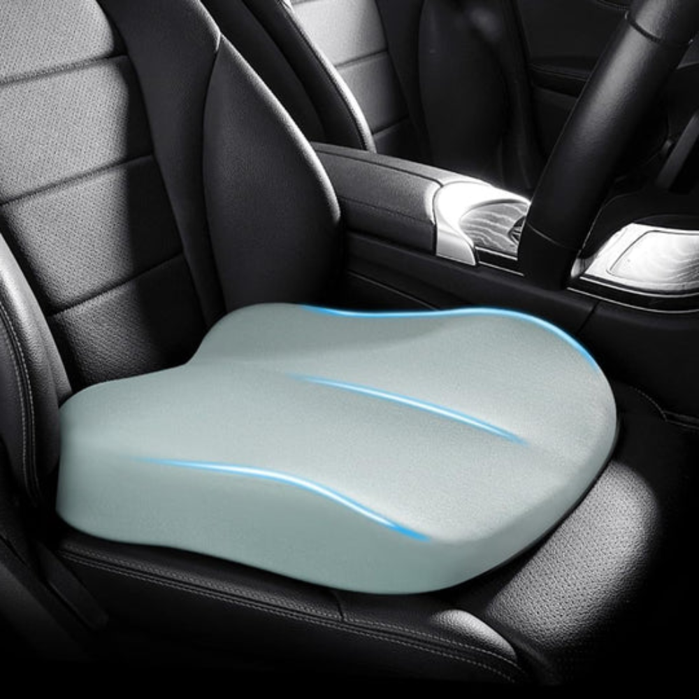 ChrisCarter | Ergonomic Memory Foam Car Seat Cushion for Lumbar Back Support