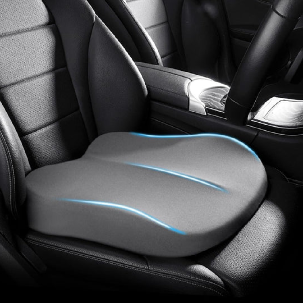 ChrisCarter | Ergonomic Memory Foam Car Seat Cushion for Lumbar Back Support