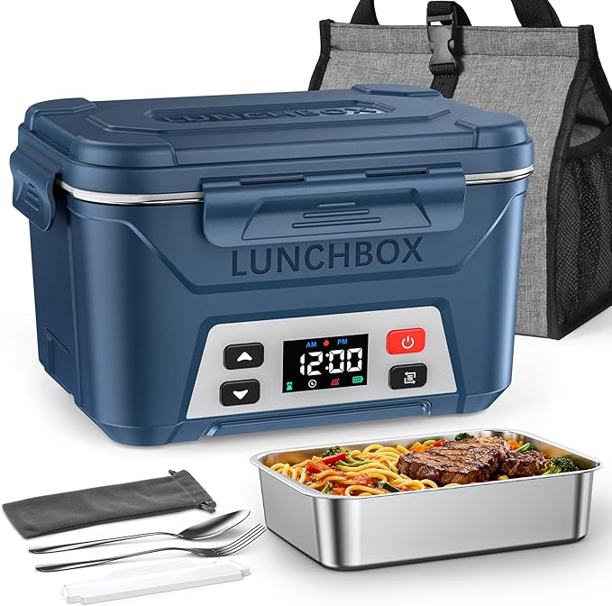 LunchVolt | 1.3L Wireless Rechargeable Self-Heating Lunch Box with Timer