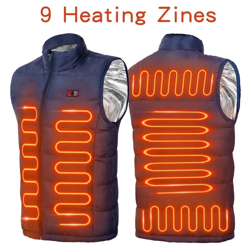 Rechargeable Heated Vest, 9-Zone Warming System