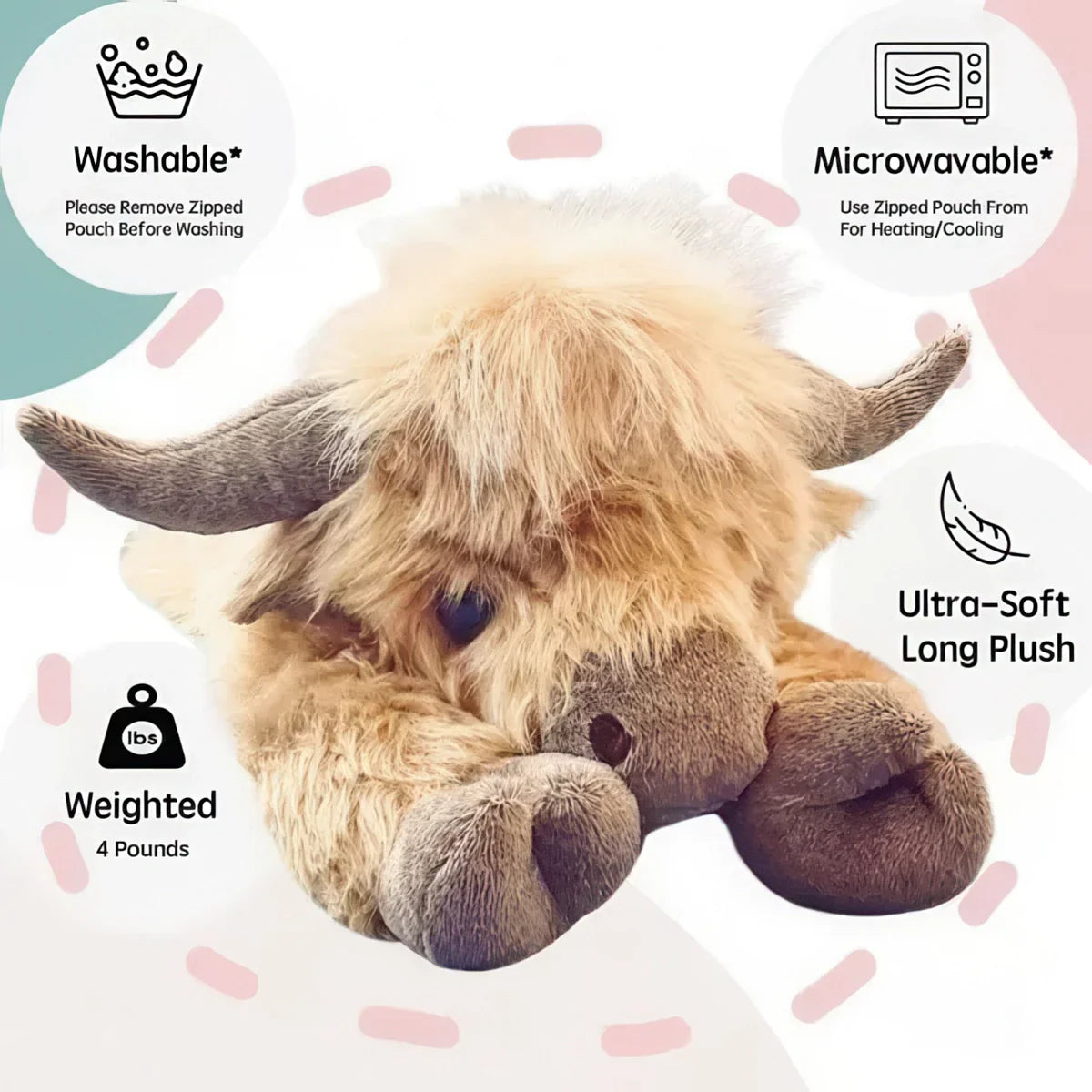 FarmFriend | Cute Soft Stuffed Cartoon Highland Cow Plush Toy