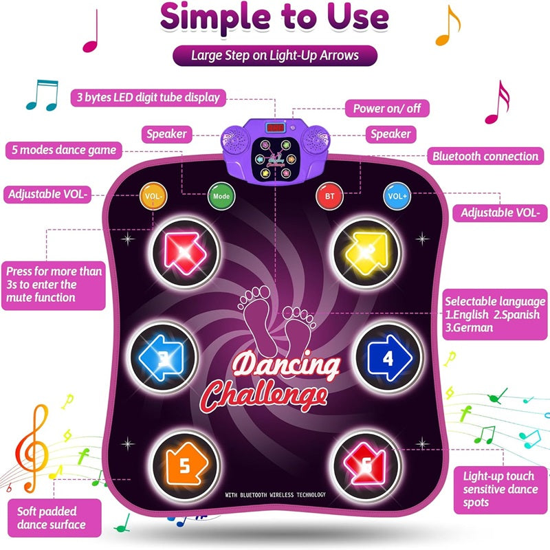 RhythmStep | Interactive Wireless Bluetooth Dance Mat for Kids with 5 Game Levels