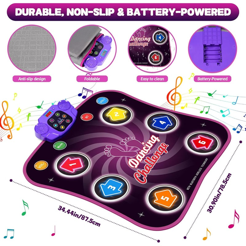 RhythmStep | Interactive Wireless Bluetooth Dance Mat for Kids with 5 Game Levels
