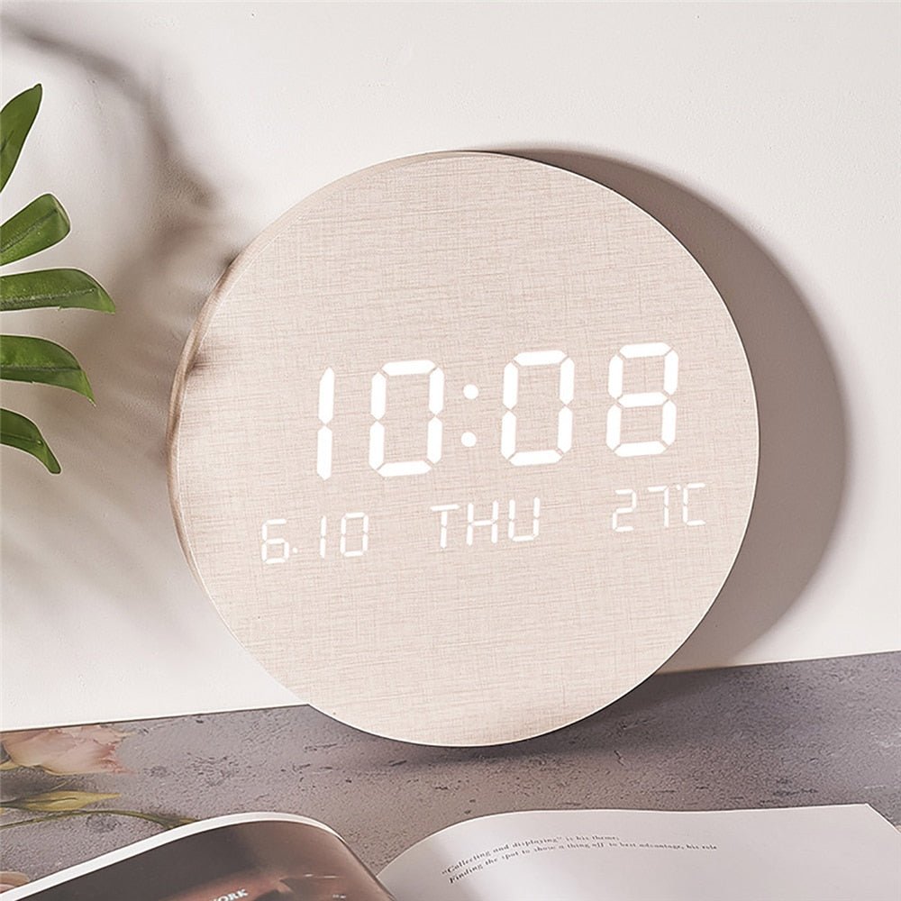 Rechargeable Wall Clock | Minimalist Silent Cordless Decor (7.68")