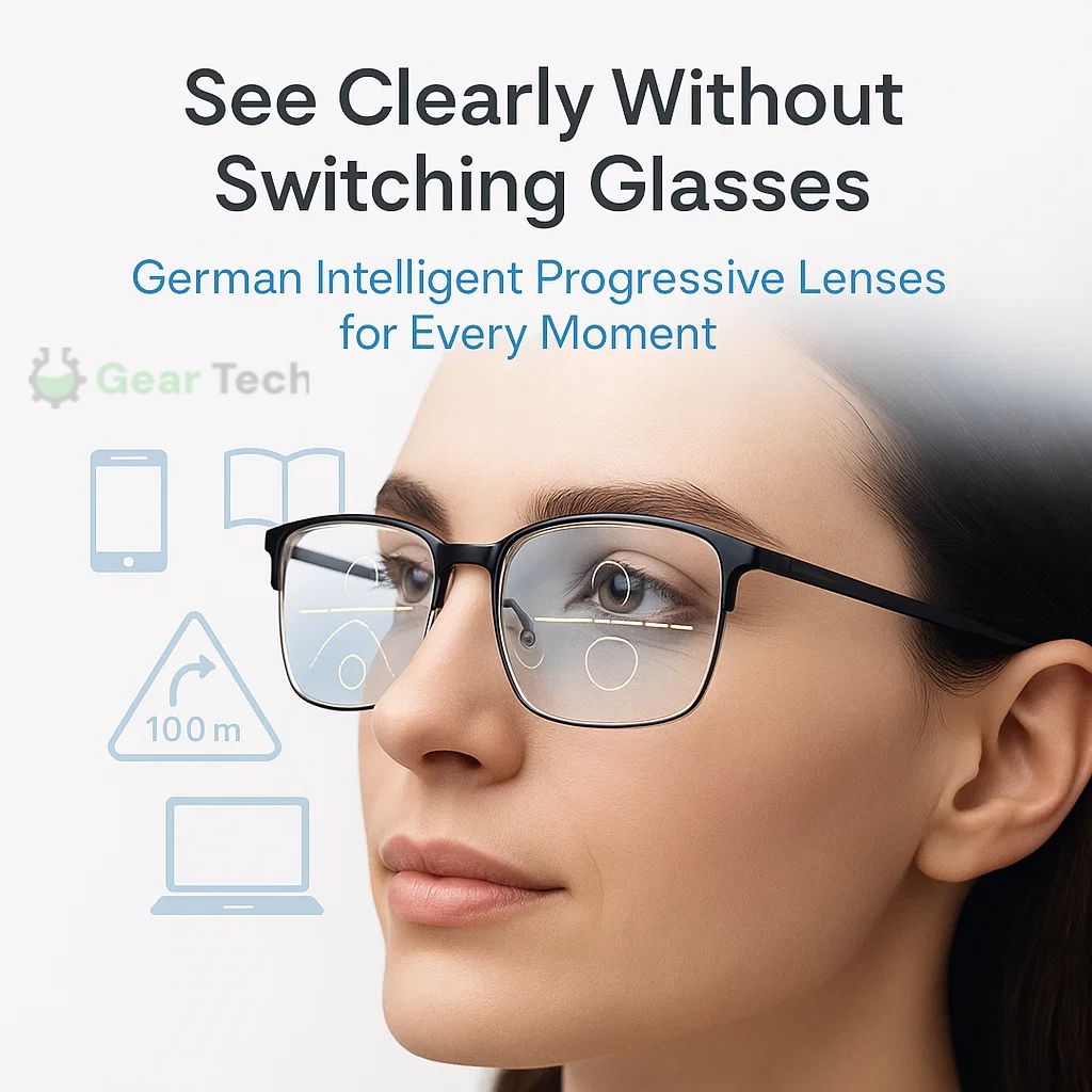 Progressive Multifocal Reading Glasses | German Design Bifocal Eyeglasses