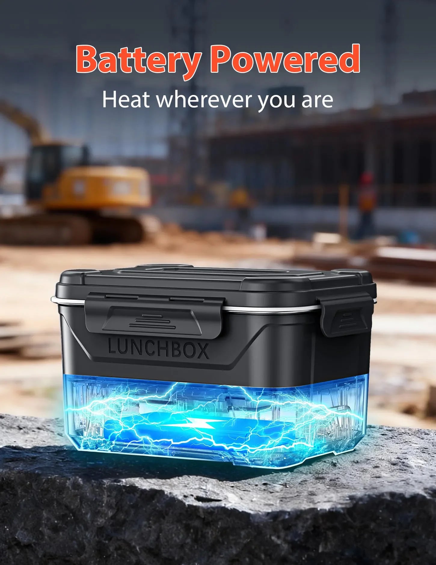 LunchVolt | 1.3L Wireless Rechargeable Self-Heating Lunch Box with Timer