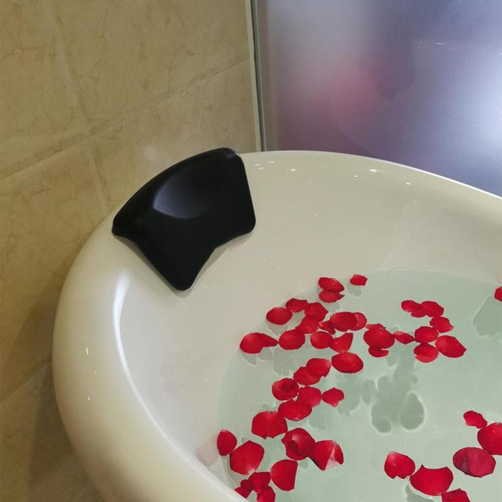 Memory Foam Bath Pillow | Non-Slip Suction Cup Head & Neck Support