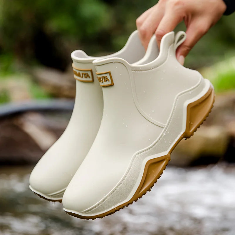 Stylish Waterproof Ankle Boots for Women, Fashionable Rain & Winter Boot Design