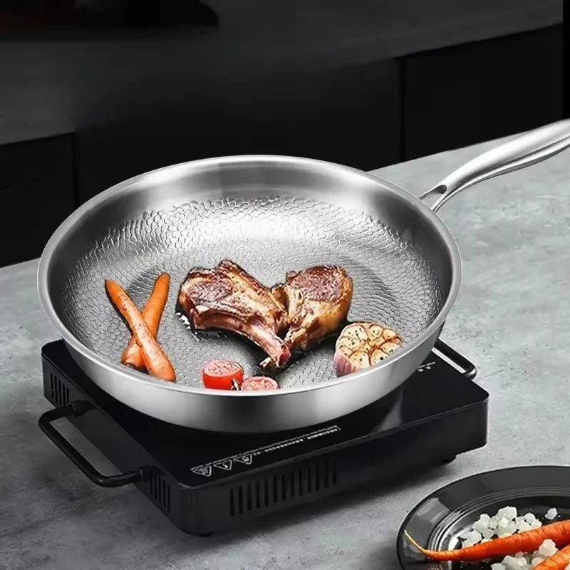 Titanium Non-Stick Frying Pan for Even Heat - Durable Scratch-Resistant Skillet for Everyday Cooking
