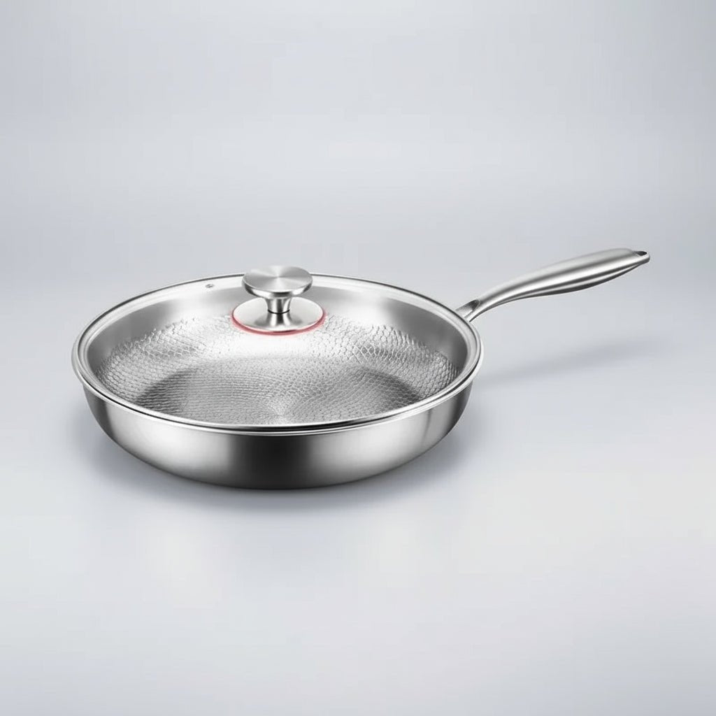 Titanium Non-Stick Frying Pan for Even Heat - Durable Scratch-Resistant Skillet for Everyday Cooking