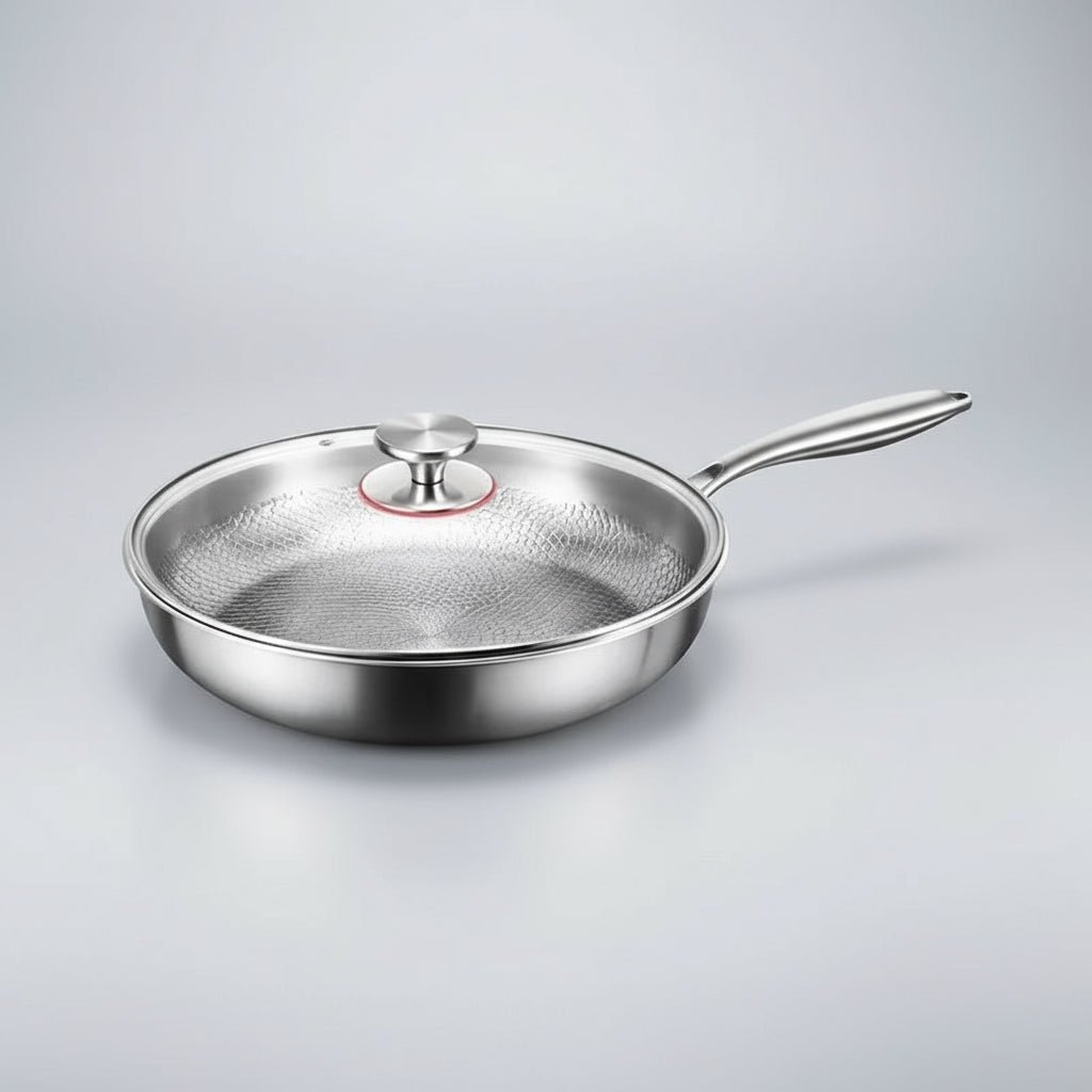 Titanium Non-Stick Frying Pan for Even Heat - Durable Scratch-Resistant Skillet for Everyday Cooking