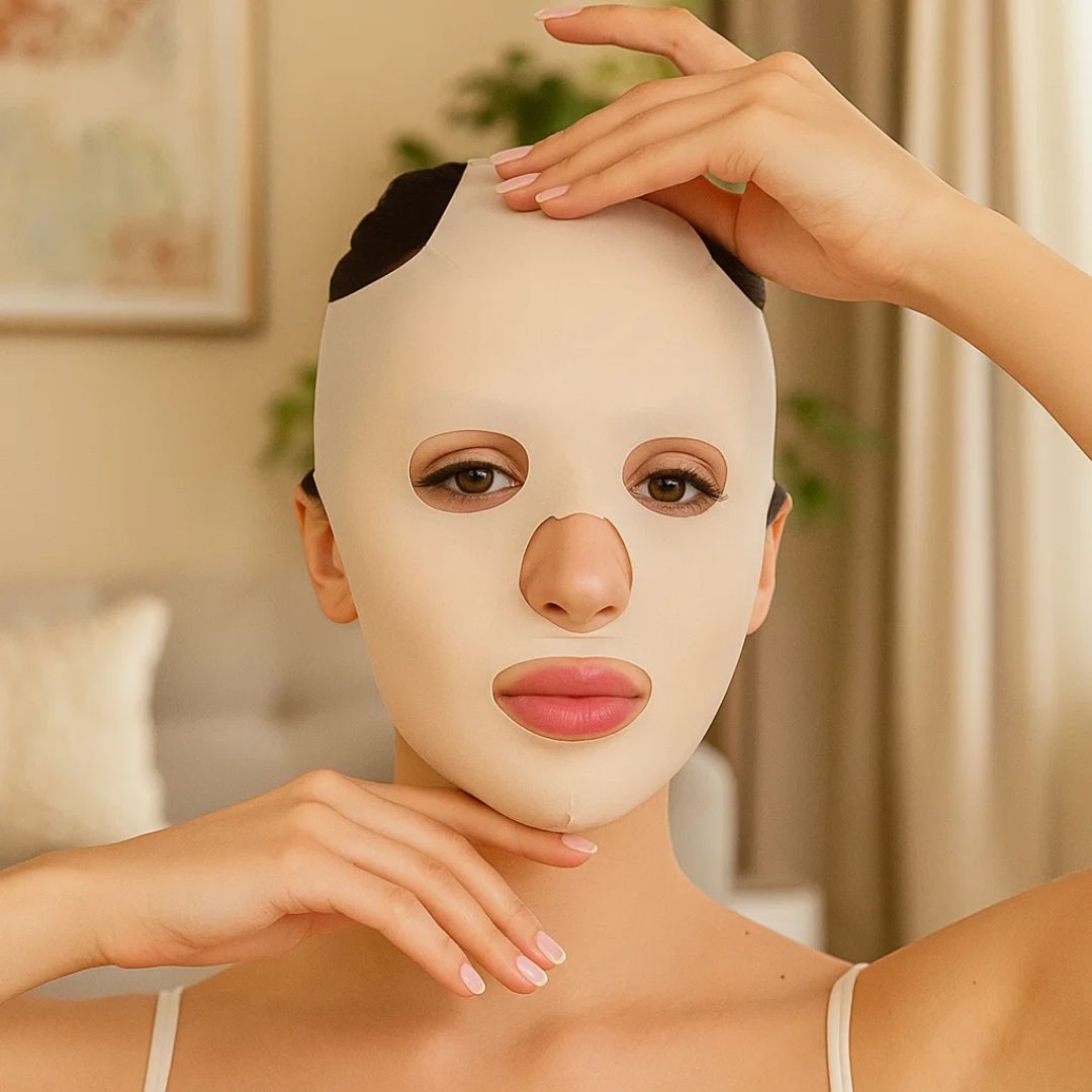 V-Line Face Lift Mask | Reusable Compression Chin Strap for Firming Mature Skin