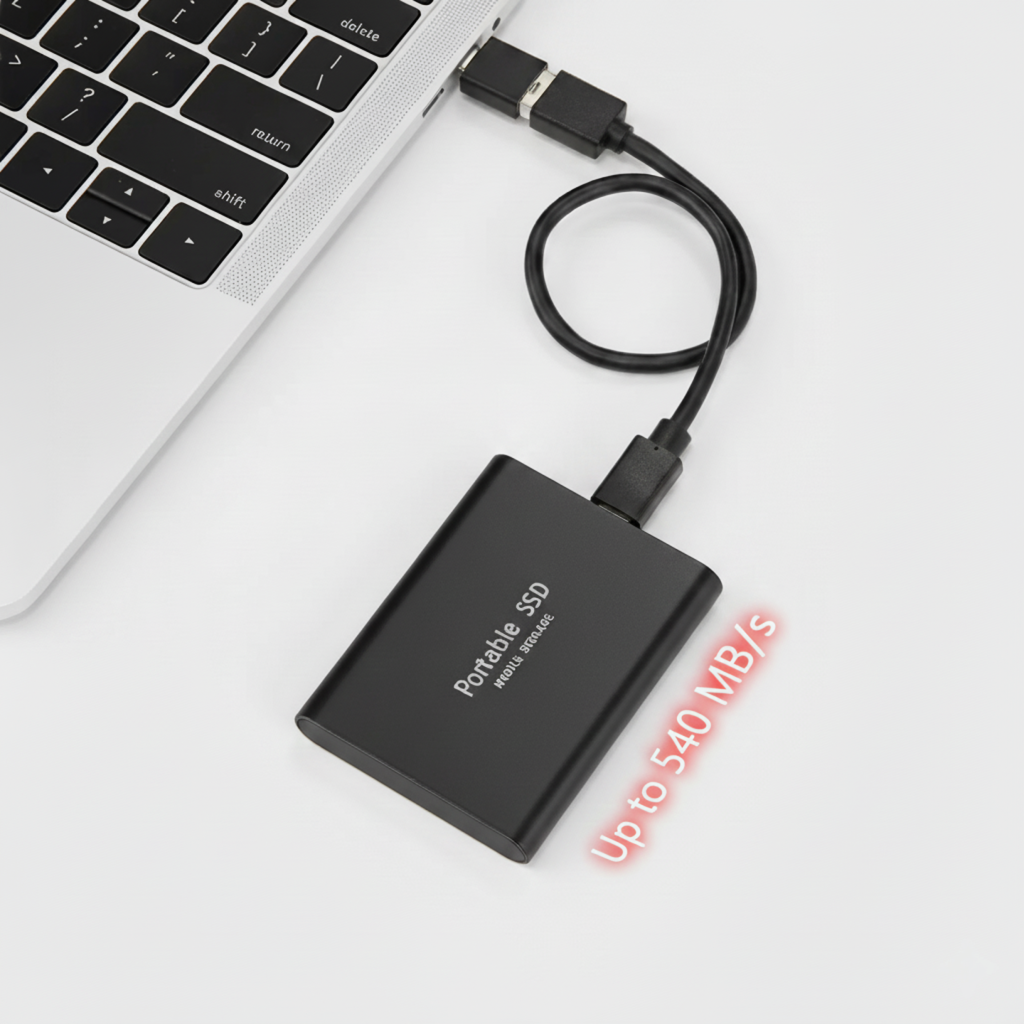 External SSD Drive Aluminum Portable Storage - Ultra-Fast USB-C 128TB