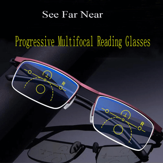 Progressive Multifocal Reading Glasses | German Design Bifocal Eyeglasses