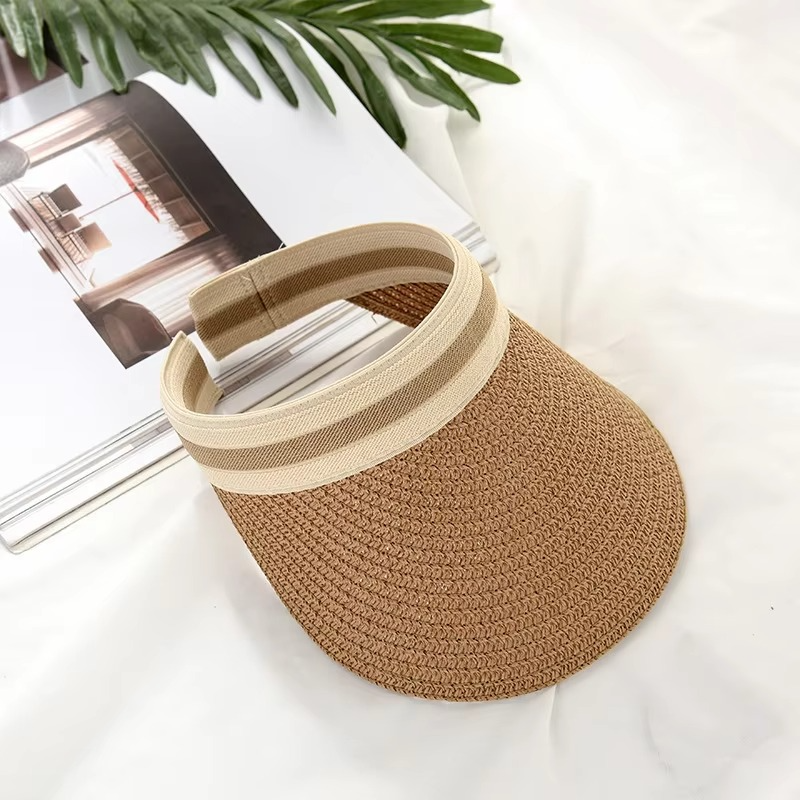 Wide-Brim UV Protection Sun Visor Hat – Foldable Adjustable Summer Sun Hat for Beach, Golf & Outdoor Days