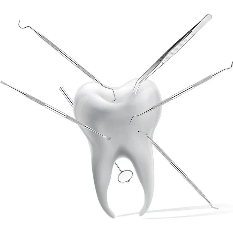 Stainless Steel Dental Pick & Scraper Set for Home Oral Care – Precision Plaque & Tartar Cleaning Tools