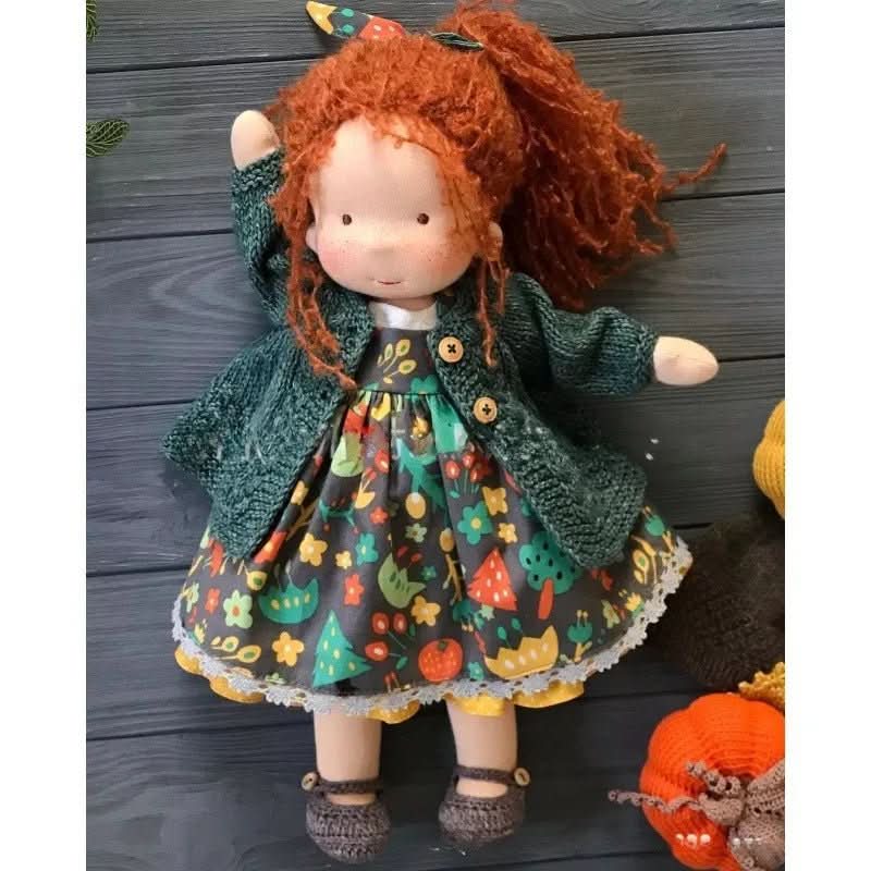 Handmade Waldorf Cotton Doll - Soft Natural Cuddle Companion for Imaginative Play and Nursery Decor