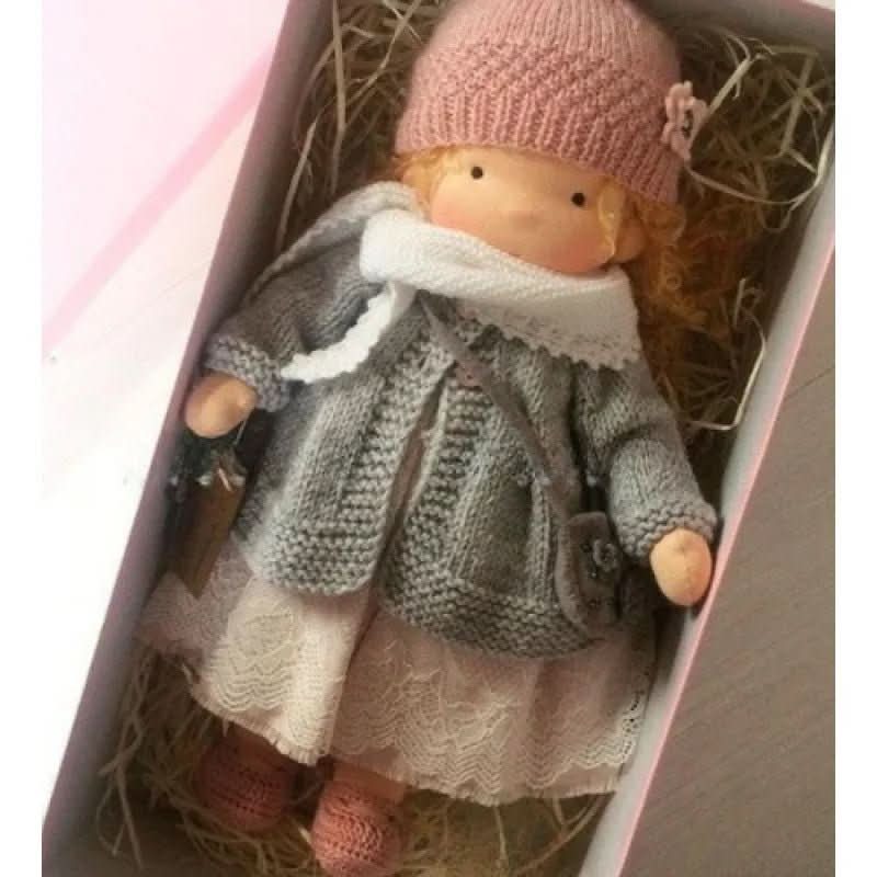 Handmade Waldorf Cotton Doll - Soft Natural Cuddle Companion for Imaginative Play and Nursery Decor