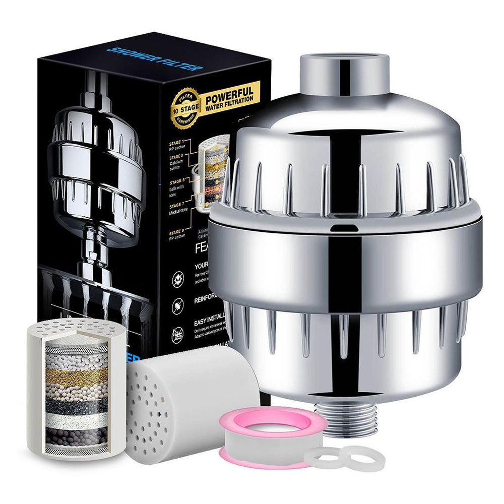 Shower Water Filter with 15 Stages for Skin and Hair Protection