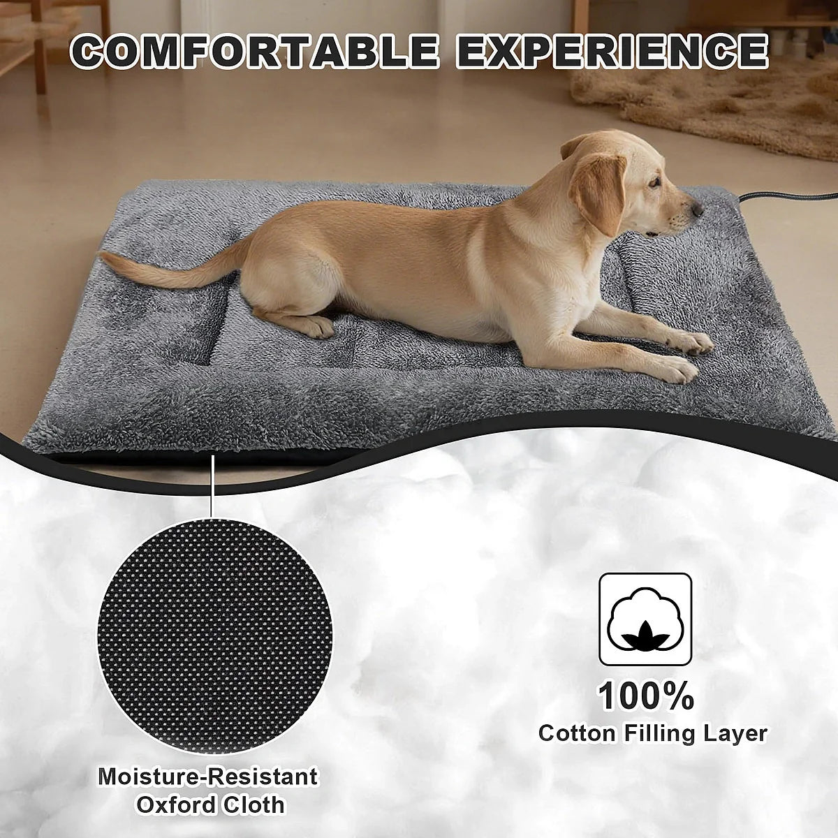 CozyPaws | Adjustable Temperature Heated Dog Bed with Washable Cover