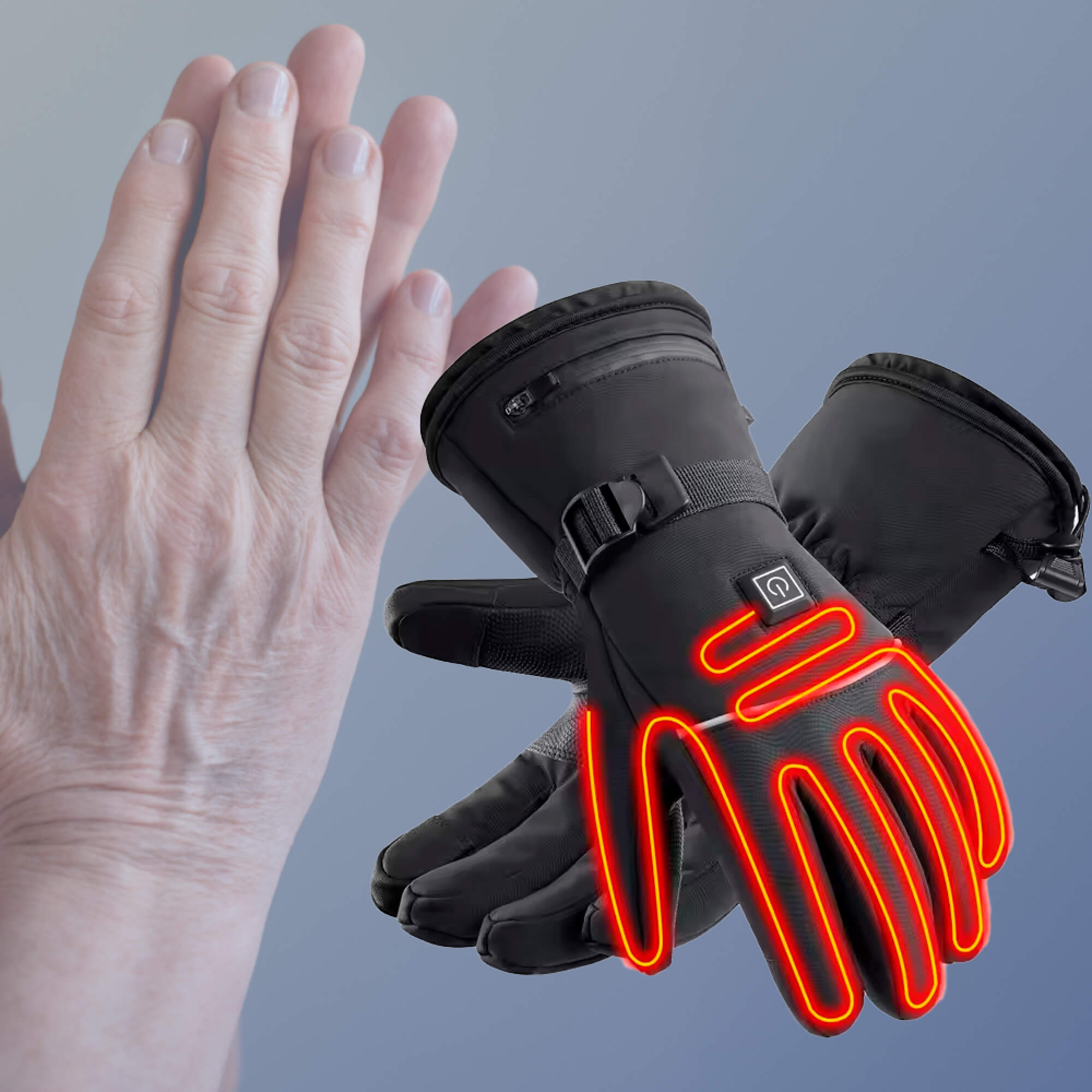 Rechargeable Heated Gloves, Waterproof, 3-Level, for Arthritis & Raynaud's Pain