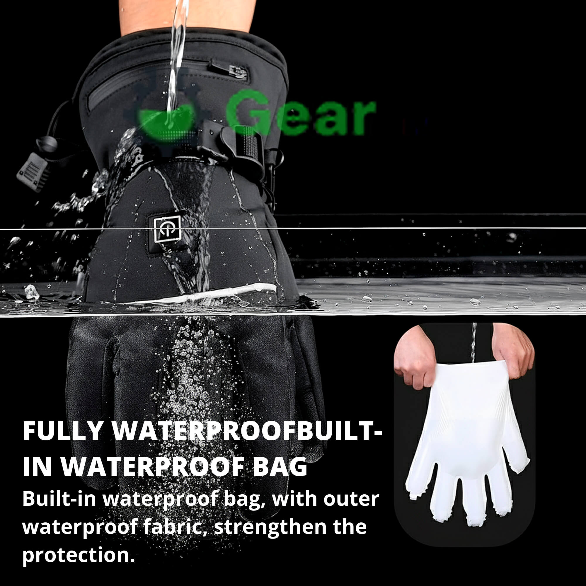 Rechargeable Heated Gloves, Waterproof, 3-Level, for Arthritis & Raynaud's Pain