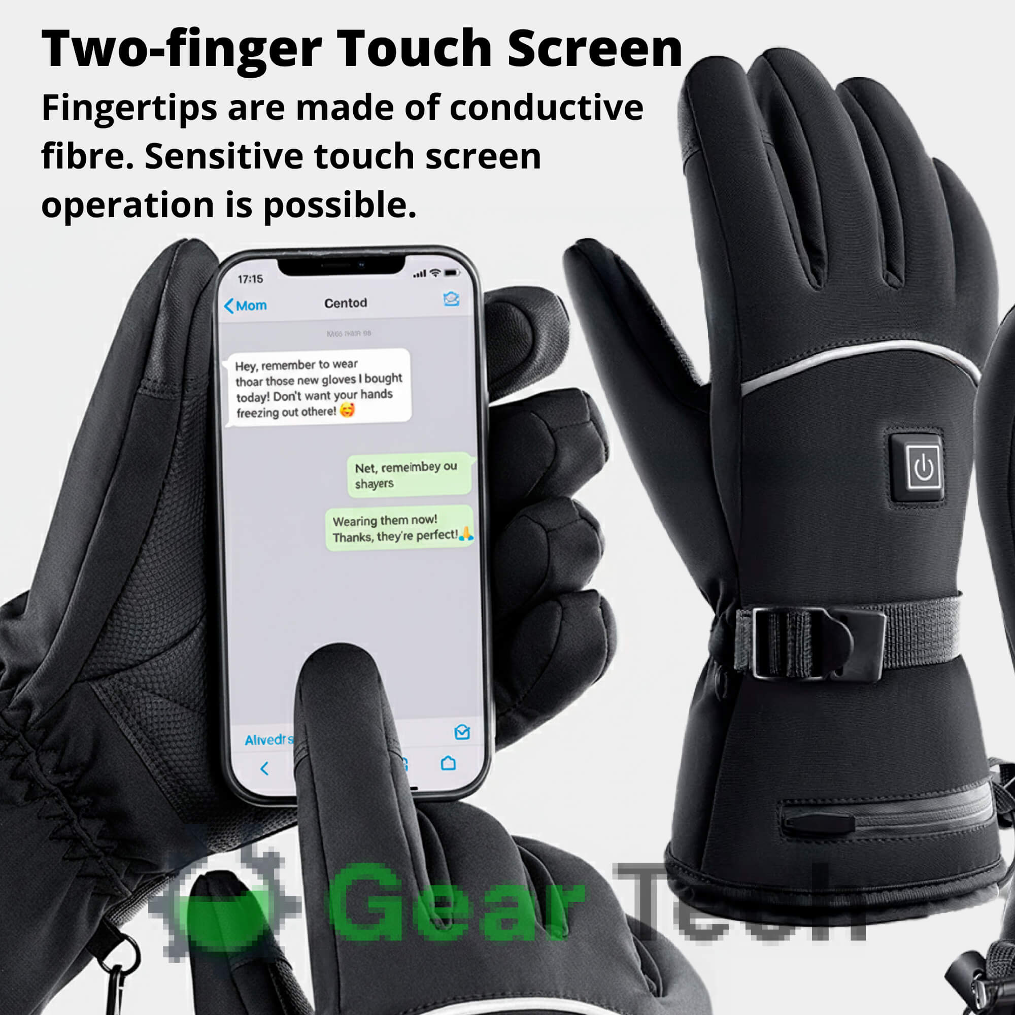 Rechargeable Heated Gloves, Waterproof, 3-Level, for Arthritis & Raynaud's Pain