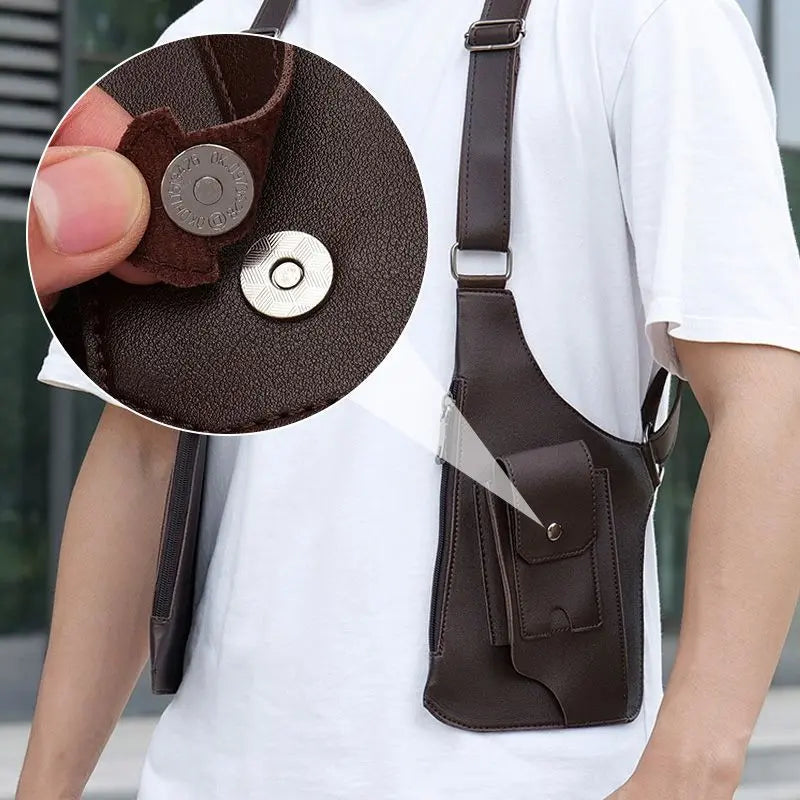 Anti-Theft Men's Crossbody Shoulder Bag – Water-Resistant Tactical Sling with Multiple Compartments