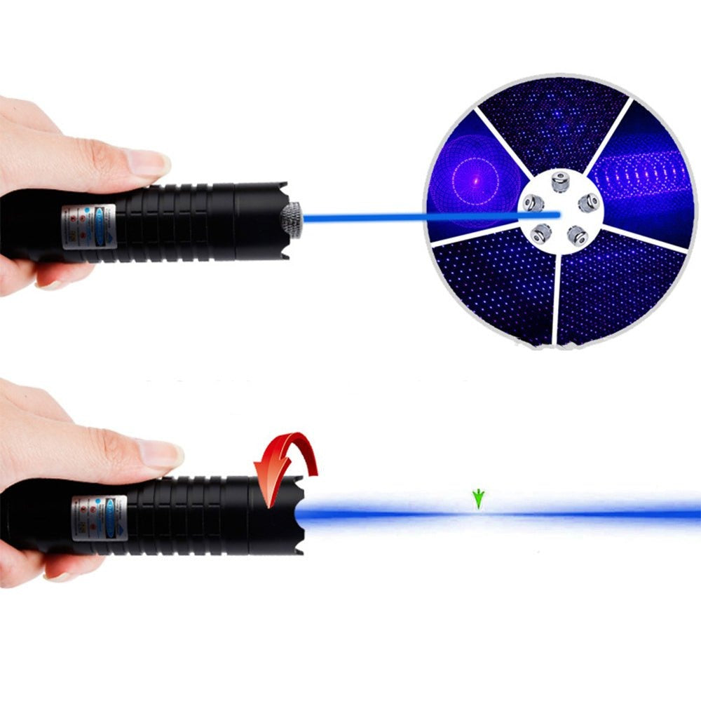 High-Efficiency Rechargeable Laser Torch – Ultra Long-Range Aluminum Flashlight for Camping & Outdoor Use