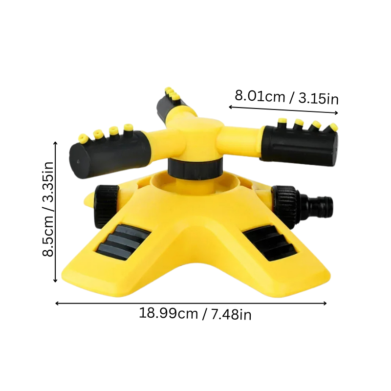 Rotating Lawn Sprinkler with 360 Degree Multi Angle Nozzles