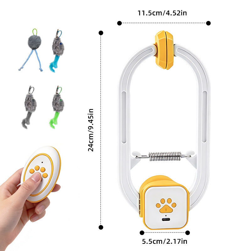 Interactive Cat Toy with Retractable String – USB Rechargeable Self-Play Teaser for Indoor Cats & Kittens