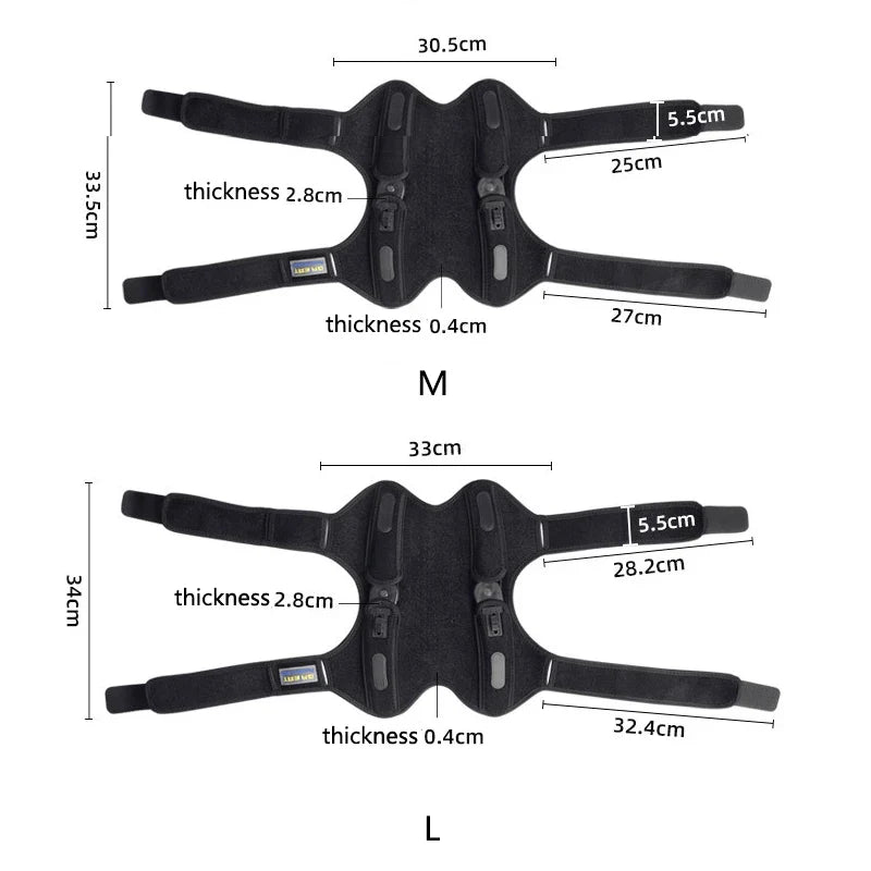 Adjustable Stabilizing Knee Brace 2-Pack – Reinforced Compression Support for Sports, Gym & Daily Comfort
