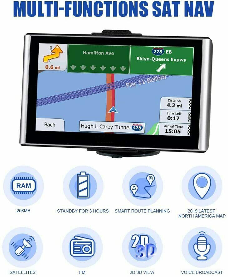 Truck GPS Navigation System | Car Sat Nav with 7 Inch Touchscreen