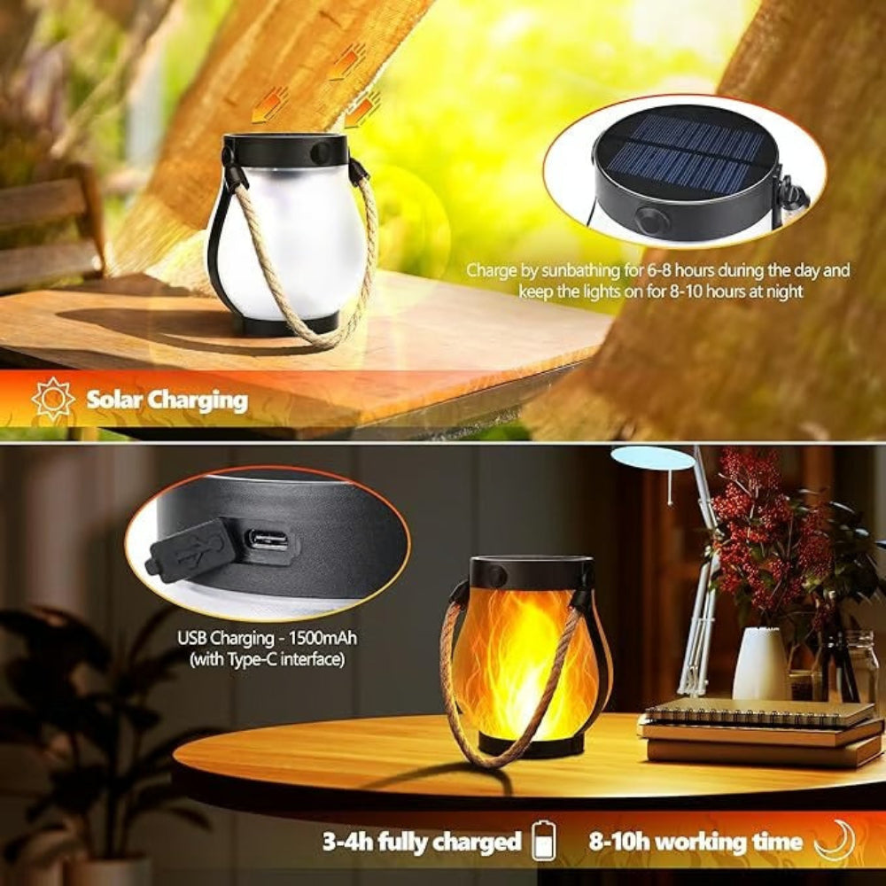LucasGlow | Outdoor Waterproof Solar Lantern Light for Decorative Ambiance