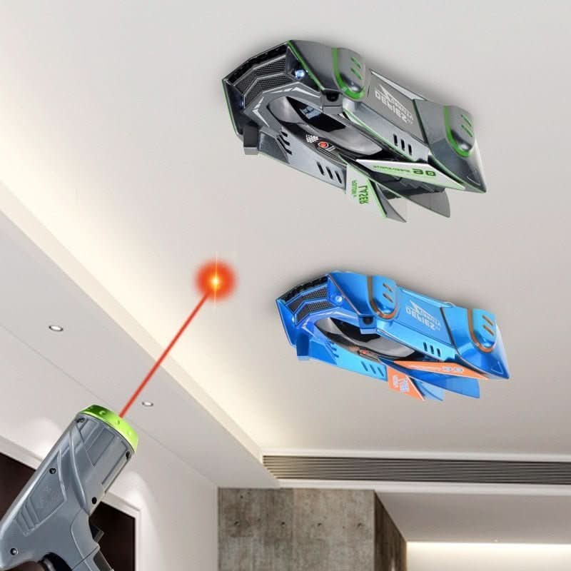 GravityRacer Laser-Controlled Wall-Climbing RC Car – Stunt Racer That Drives on Walls & Ceilings for Kids