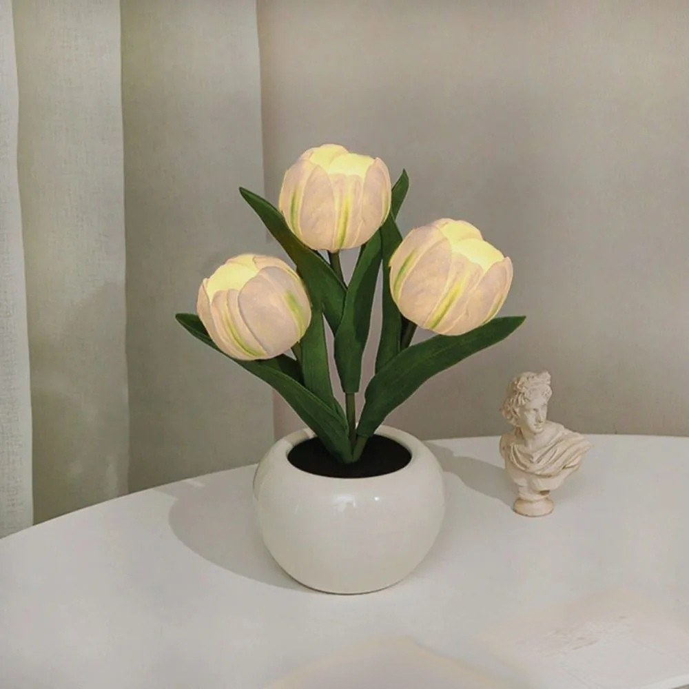 LukePaul | Modern Floral Pot Design LED Table Lamp for Stylish Home Decoration