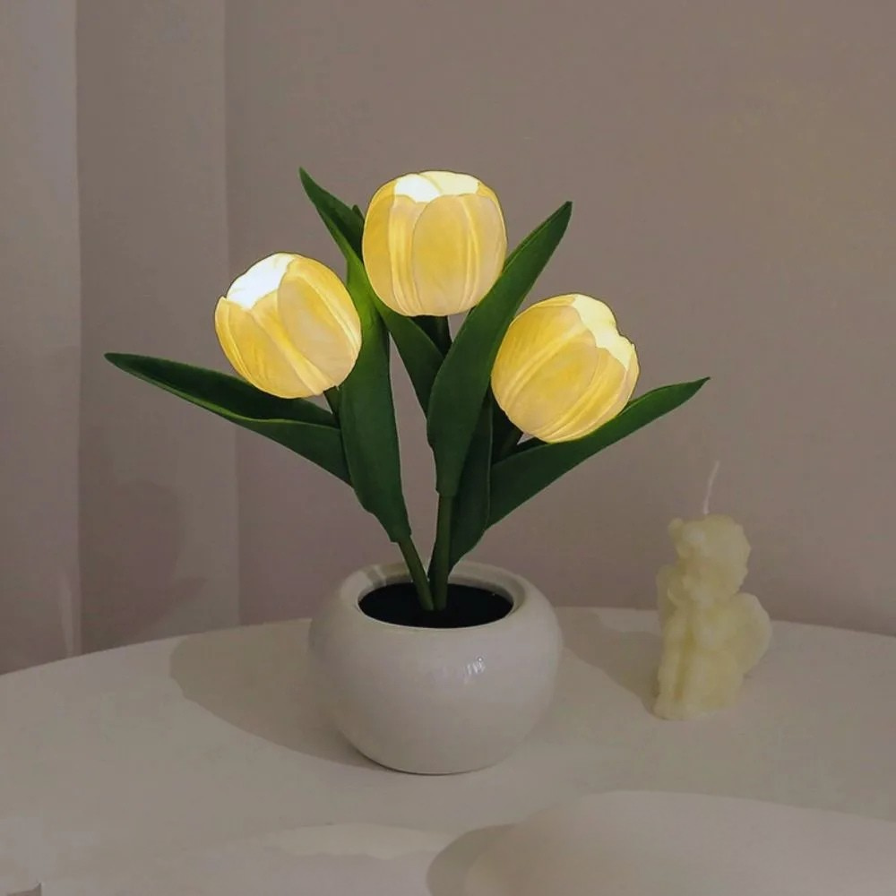 LukePaul | Modern Floral Pot Design LED Table Lamp for Stylish Home Decoration