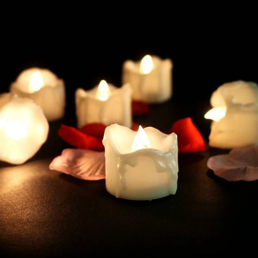 LukeGlow | Set of Flameless LED Tea Light Candle Holders for Decor