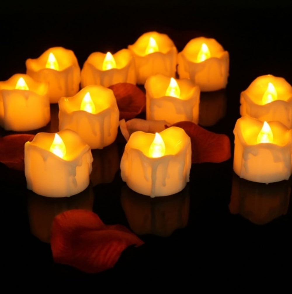 LukeGlow | Set of Flameless LED Tea Light Candle Holders for Decor