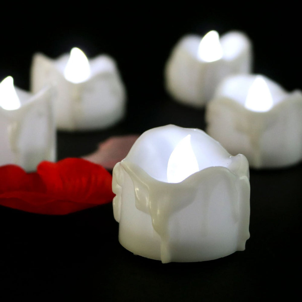 LukeGlow | Set of Flameless LED Tea Light Candle Holders for Decor