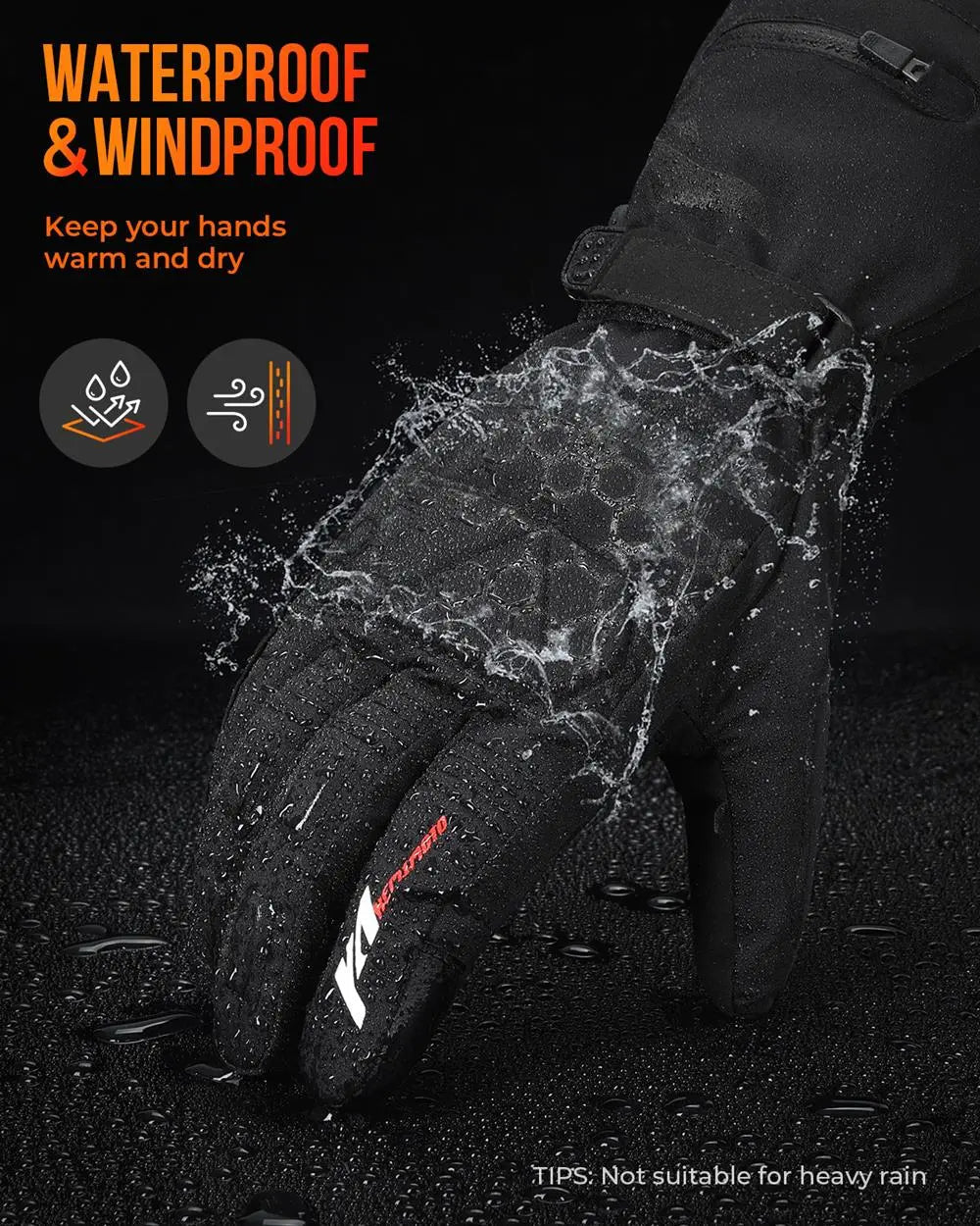 Thermal Heated Gloves | Waterproof Rechargeable Winter Gloves