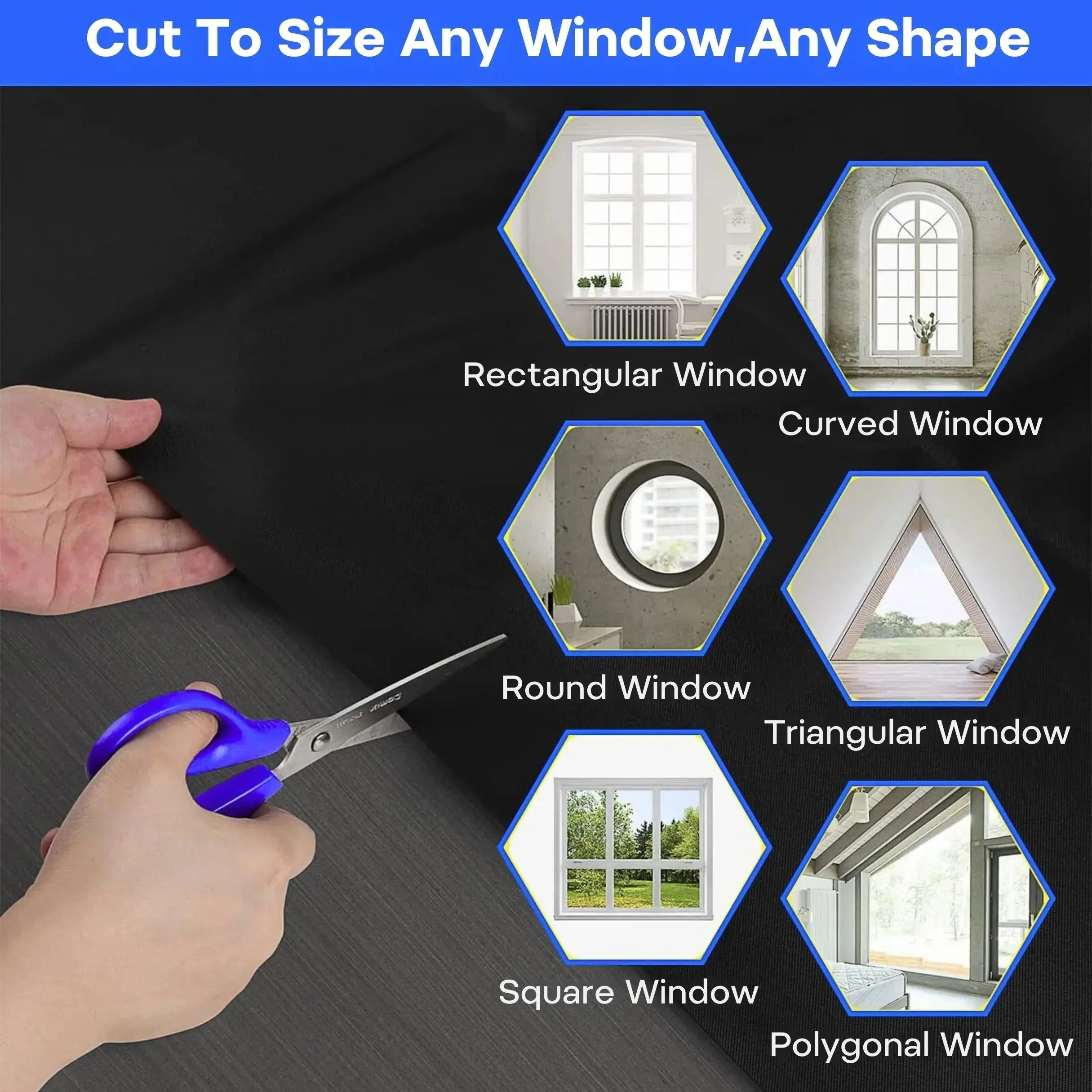 Magnetic Portable Blackout Window Shade with Suction Hold – Foldable Light-Blocking Curtain for Travel & Kids Rooms