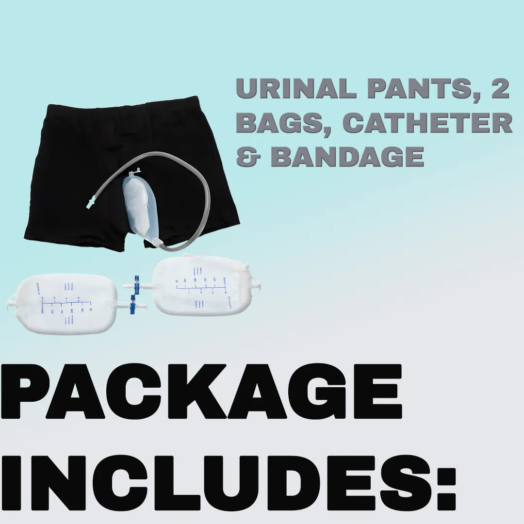 Men's Wearable Urinal Pants | Incontinence Urine Collection Bag