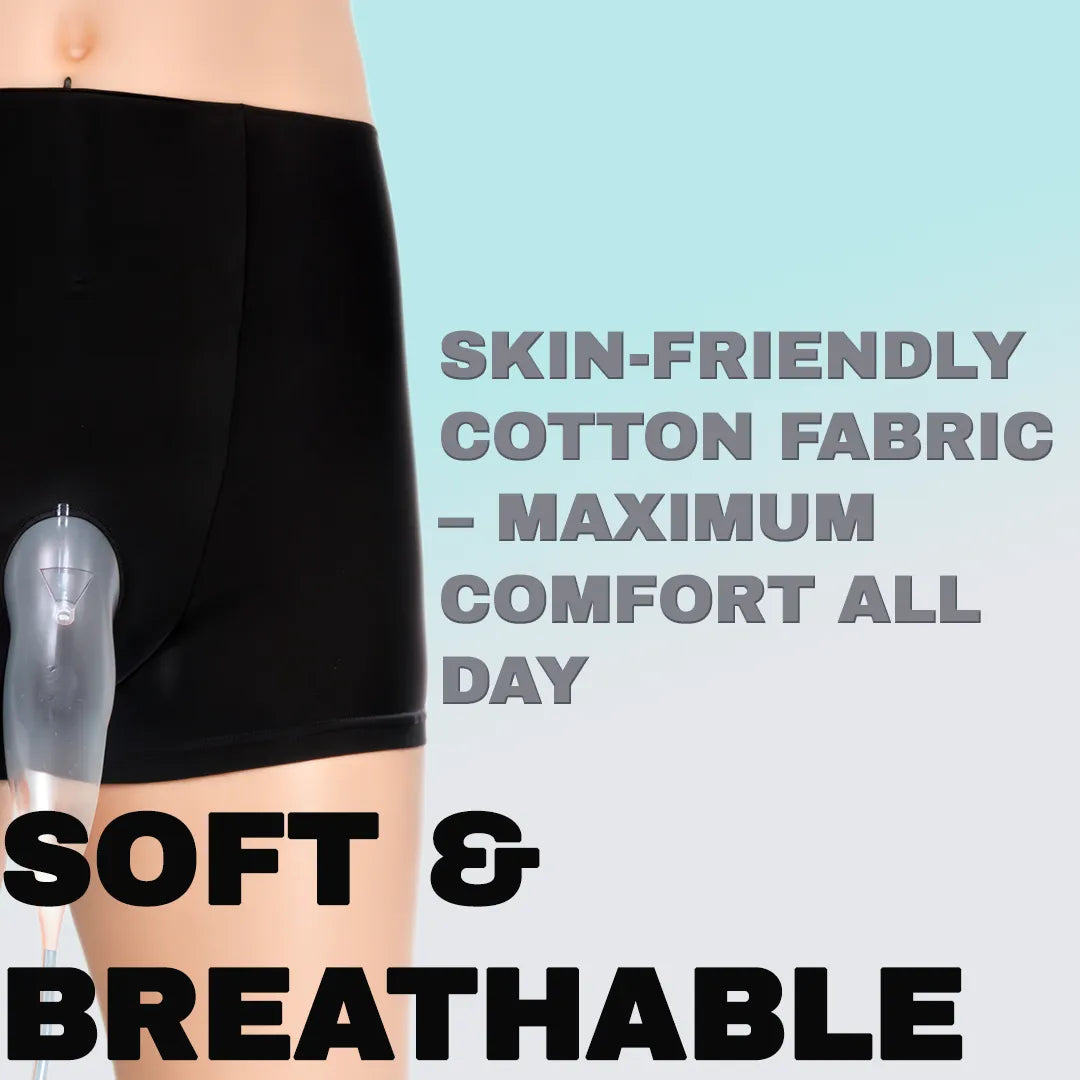 Men's Wearable Urinal Pants | Incontinence Urine Collection Bag