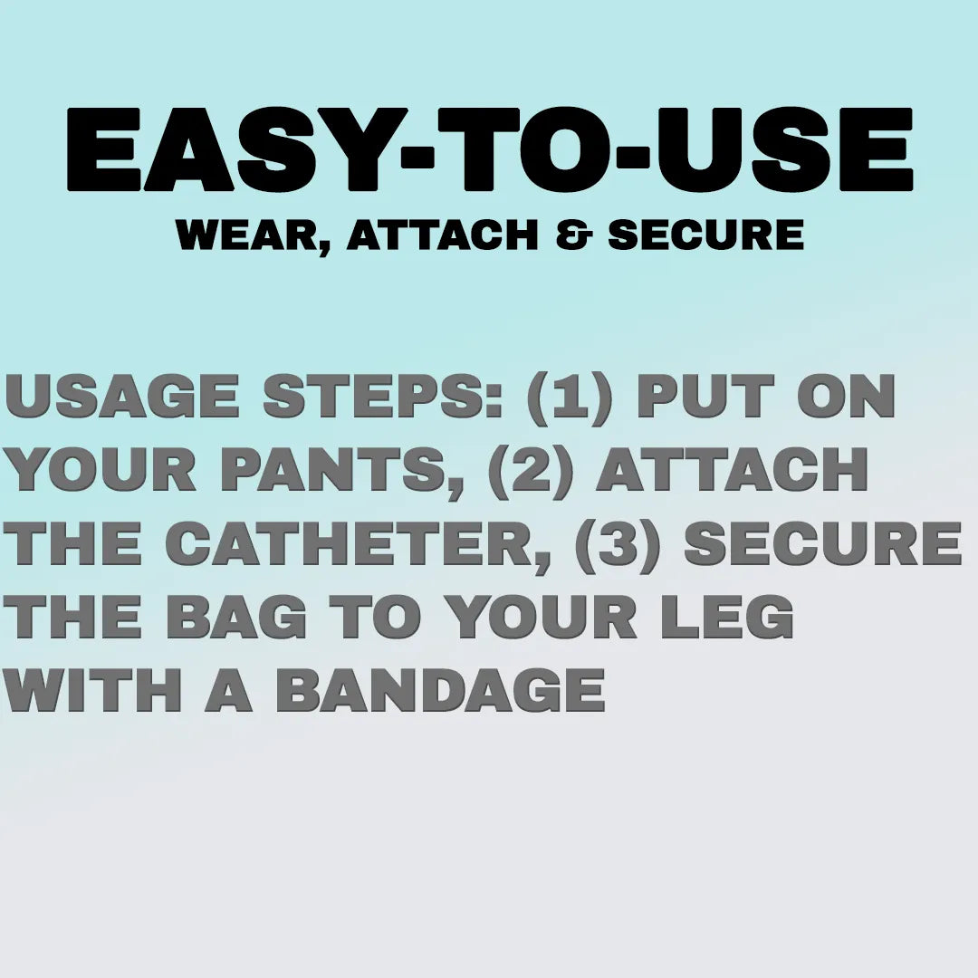 Men's Wearable Urinal Pants | Incontinence Urine Collection Bag